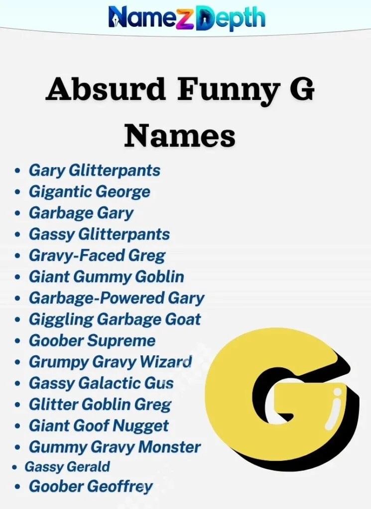 Absurd Funny G Names