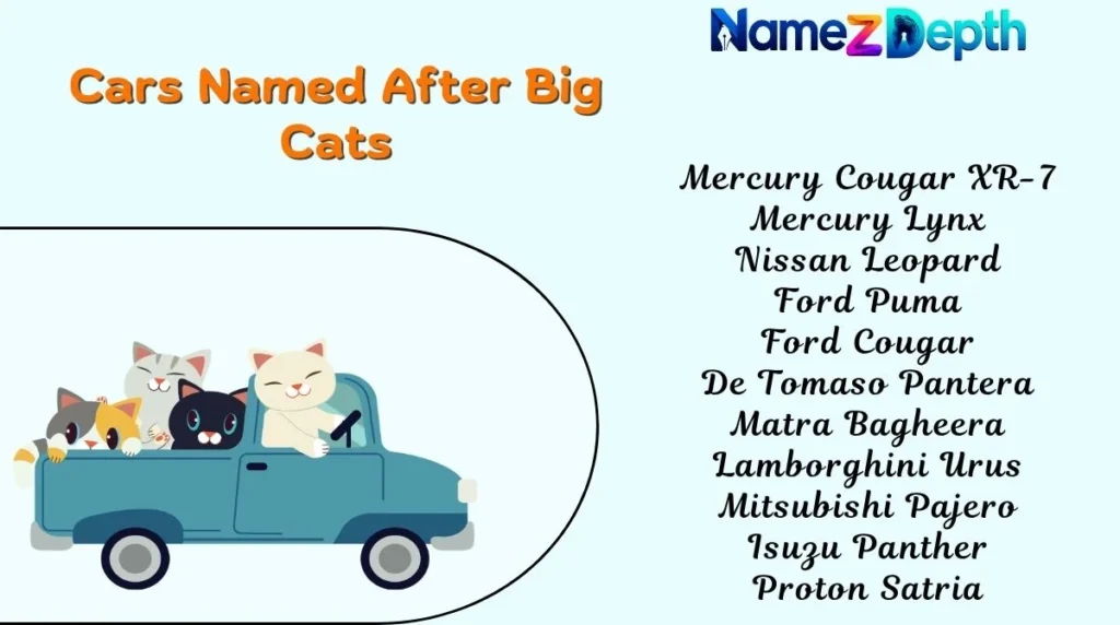 Cars Named After Big Cats