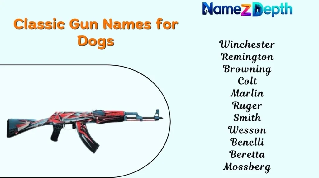 Classic Gun Names for Dogs