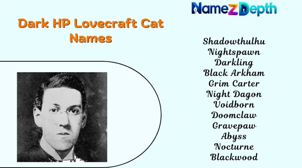 Dark HP Lovecraft Cat Names