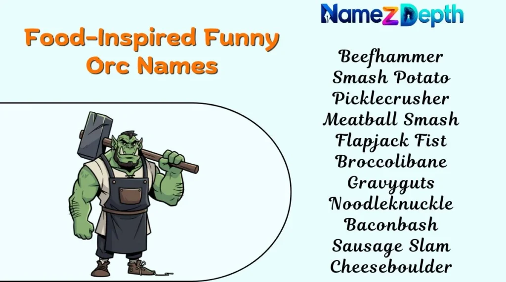 Food-Inspired Funny Orc Names
