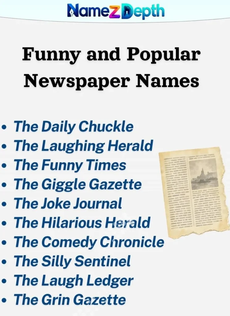 Funny and Popular Newspaper Names