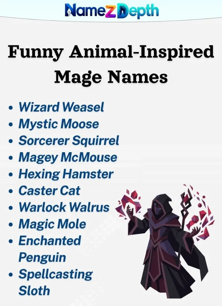 Funny Animal-Inspired Mage Names