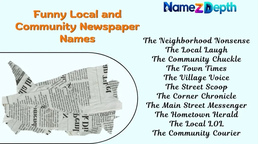 Funny Local and Community Newspaper Names