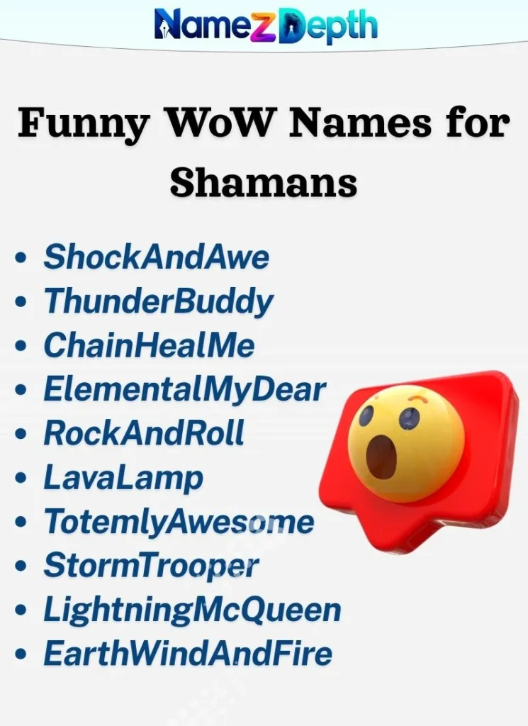 Funny WoW Names for Shamans