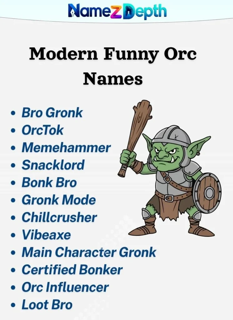 Modern Funny Orc Names