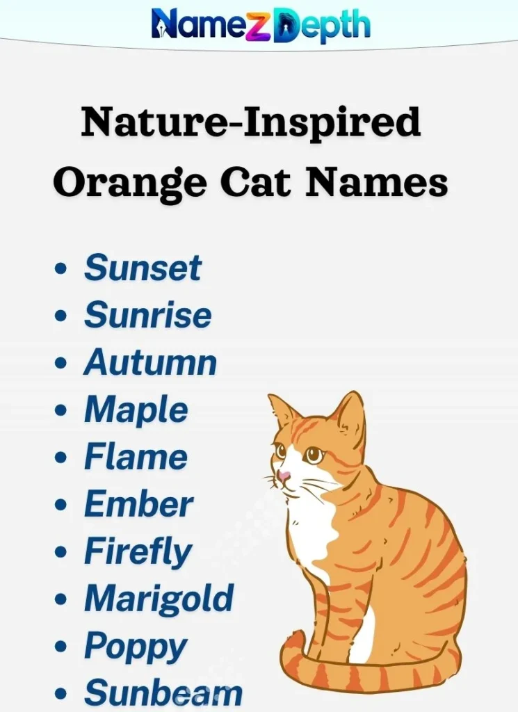 Nature-Inspired Orange Cat Names