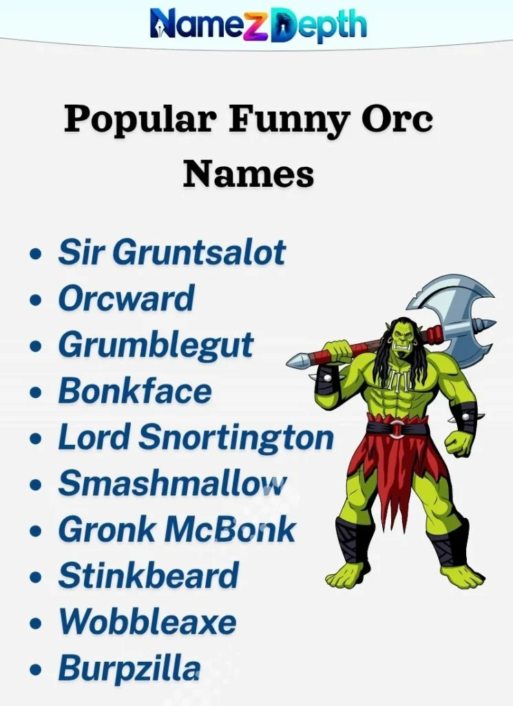 Popular Funny Orc Names