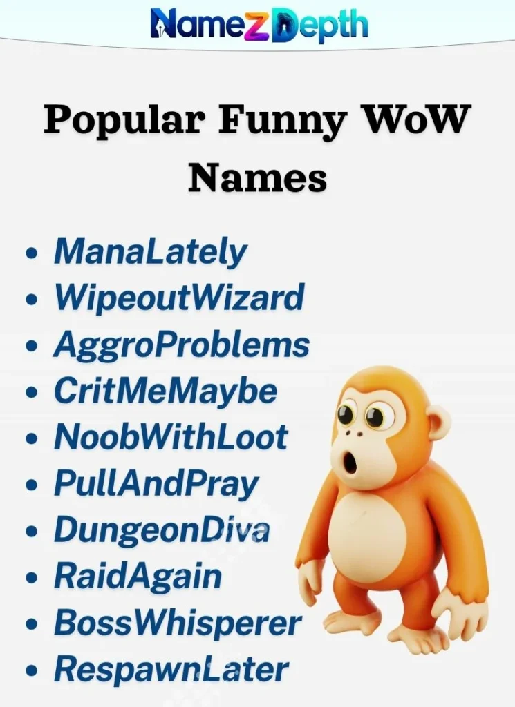 Popular Funny WoW Names