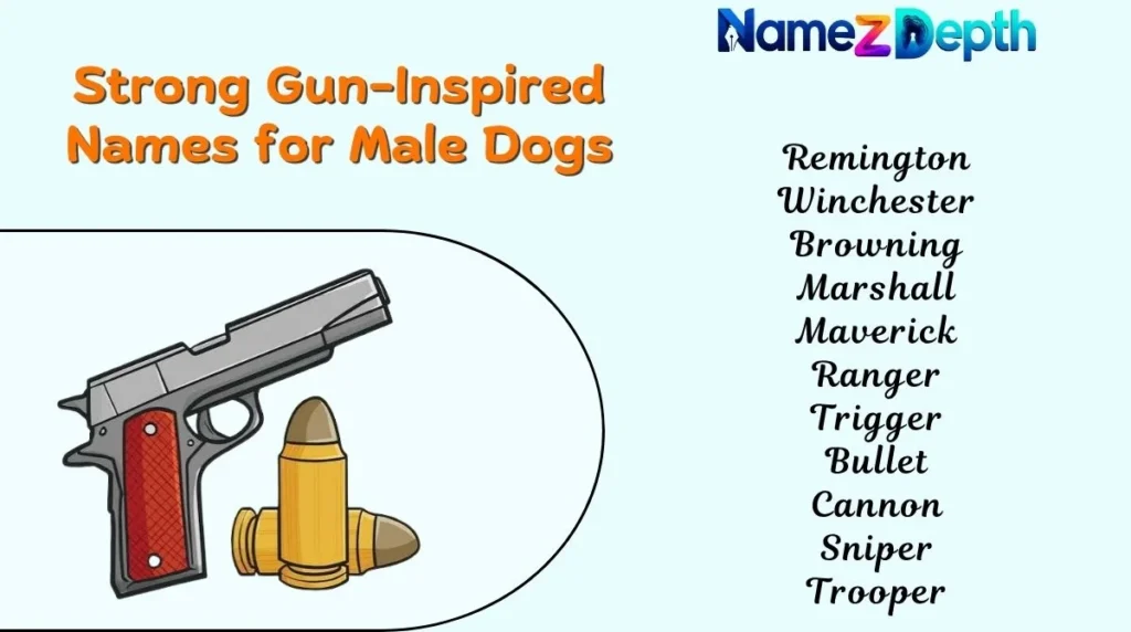 Strong Gun-Inspired Names for Male Dogs