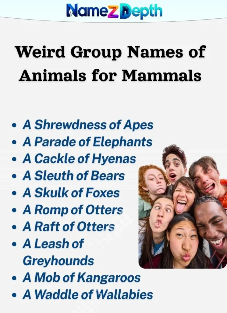 Weird Group Names of Animals for Mammals