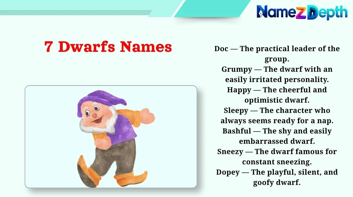7 Dwarfs Names
