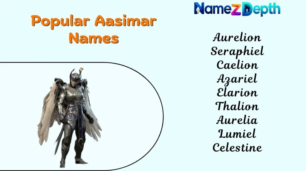 Popular Aasimar Names