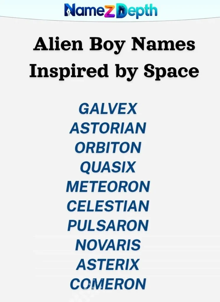 Alien Boy Names Inspired by Space
