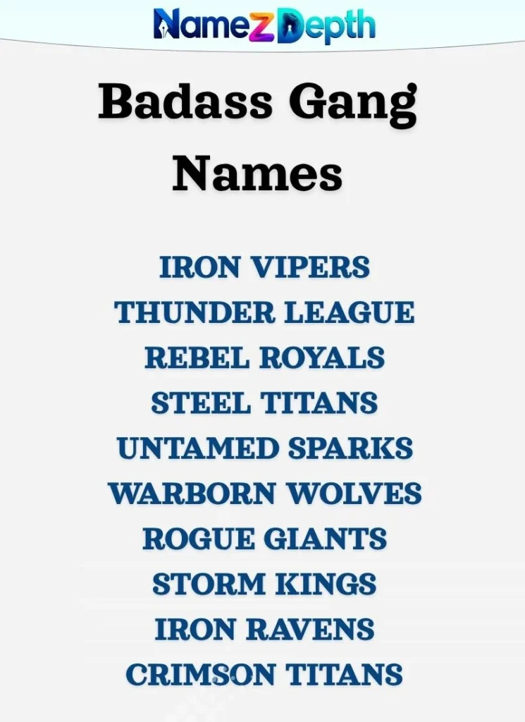Badass Gang Names