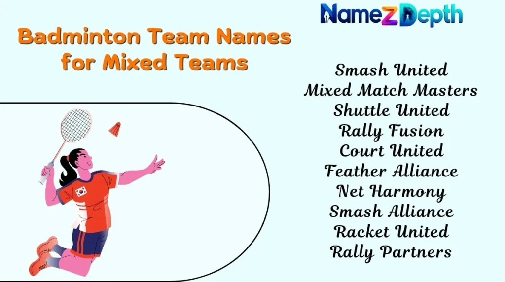Badminton Team Names for Mixed Teams