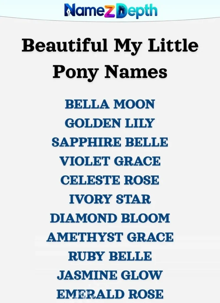 Beautiful My Little Pony Names