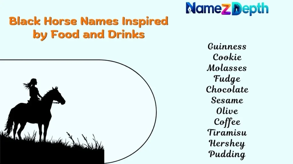 Black Horse Names Inspired by Food and Drinks