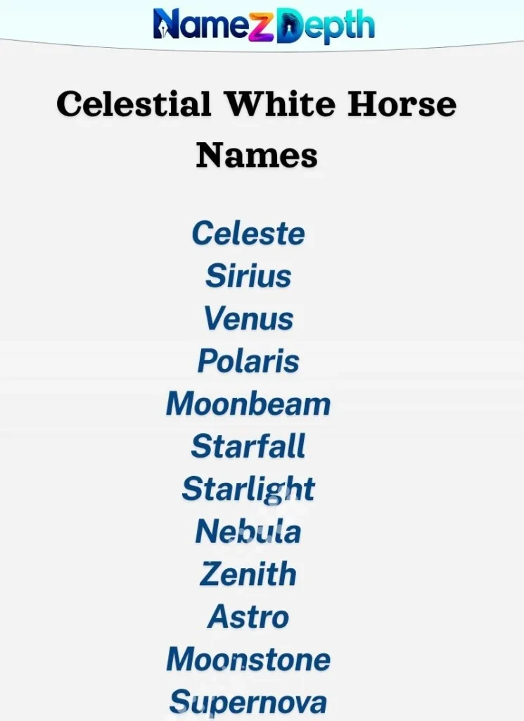 Celestial White Horse Names
