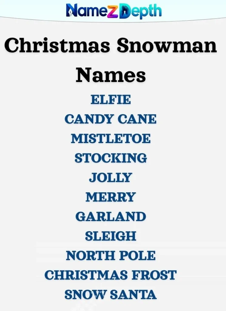 Christmas Snowman Names