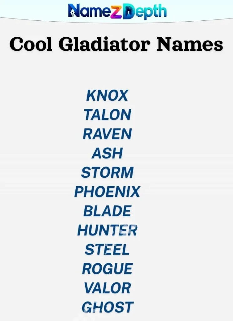 Cool Gladiator Names