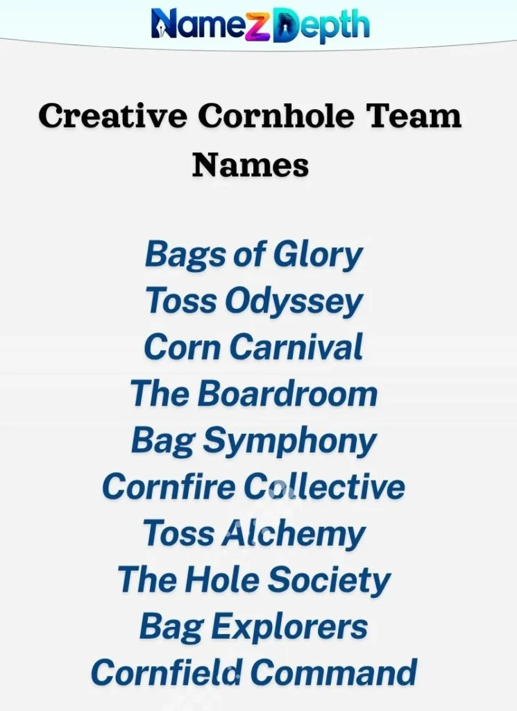 Creative Cornhole Team Names