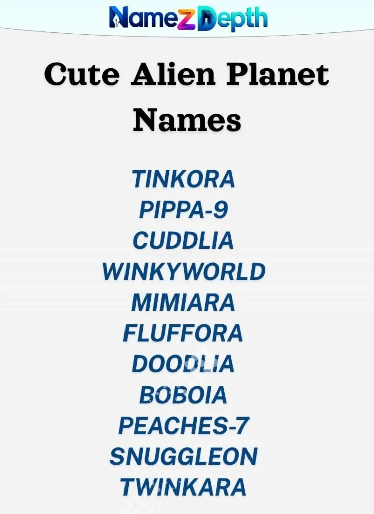 Cute Alien Planet Names