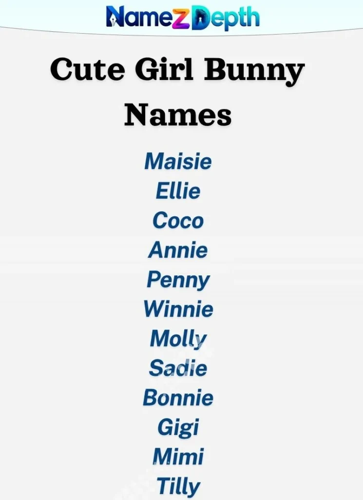 Cute Girl Bunny Names