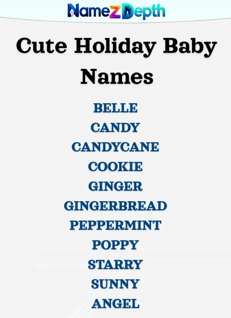 Cute Holiday Baby Names