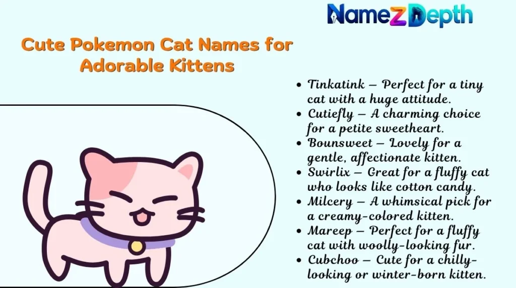 Cute Pokemon Cat Names for Adorable Kittens