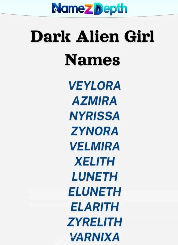 Dark Alien Girl Names