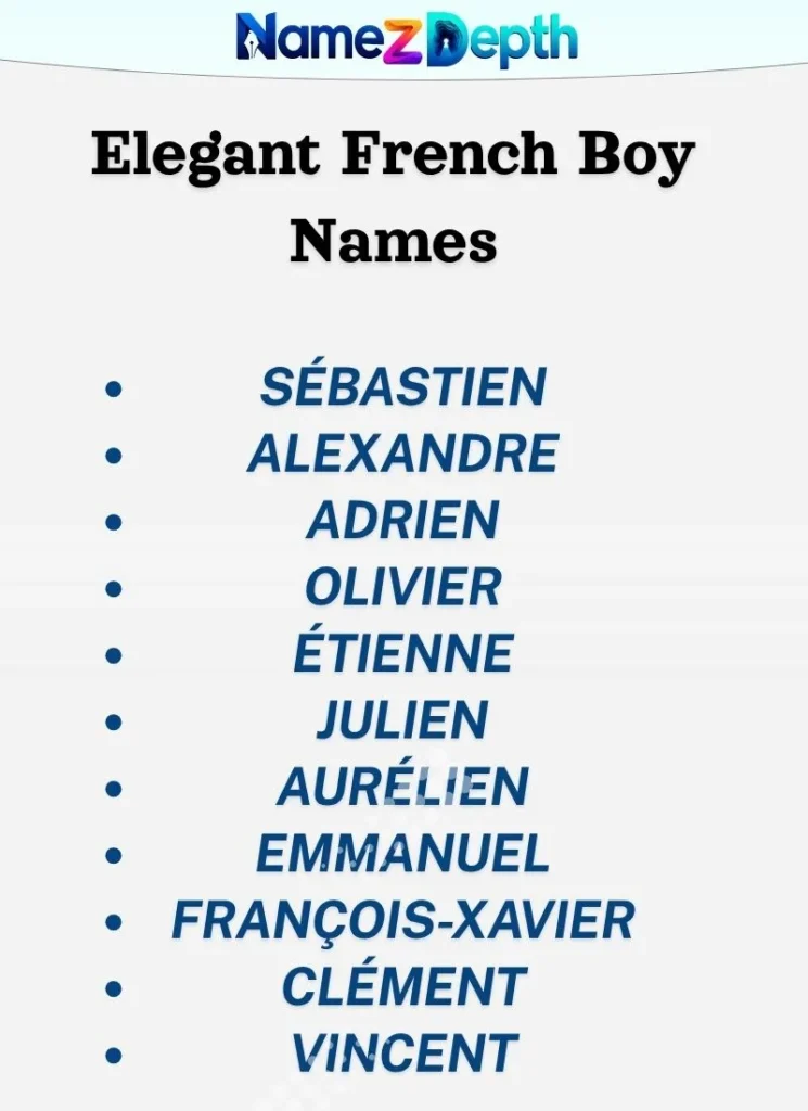 Elegant French Boy Names