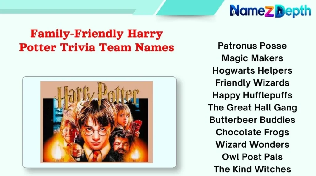 Family-Friendly Harry Potter Trivia Team Names