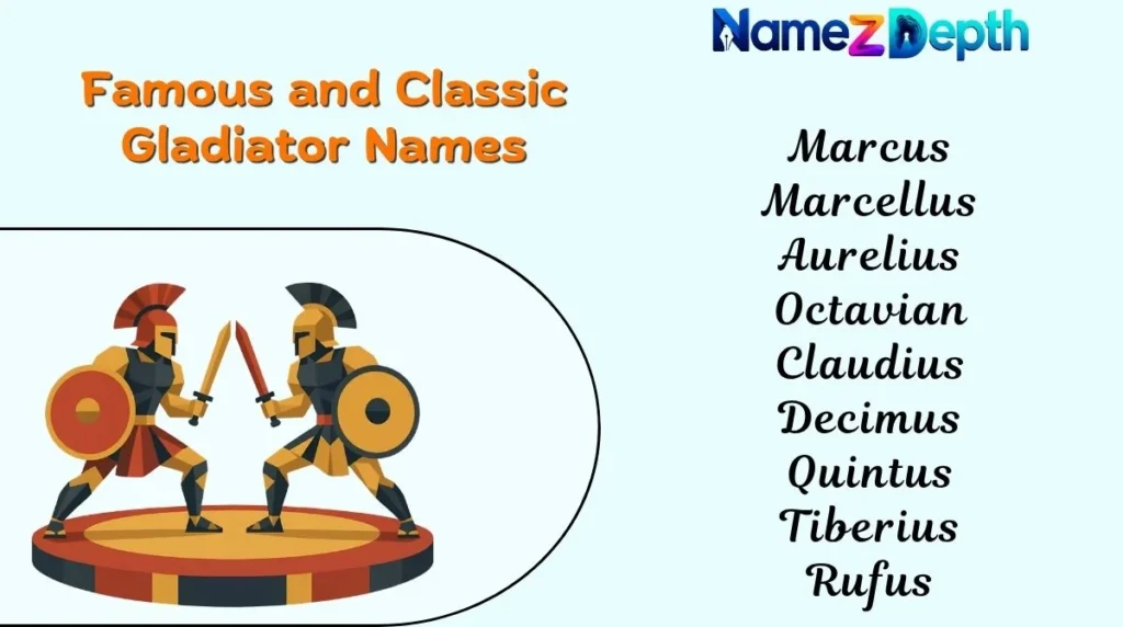 Famous and Classic Gladiator Names