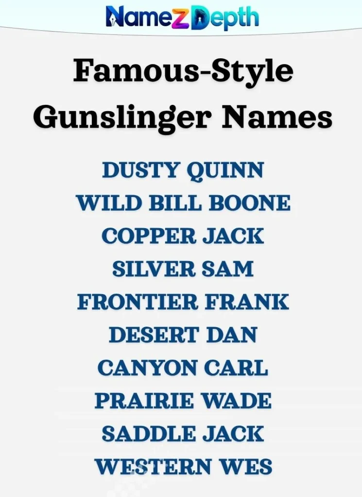 Famous-Style Gunslinger Names
