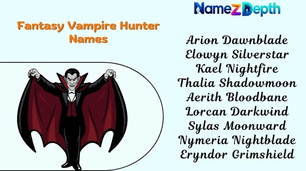 Fantasy Vampire Hunter Names