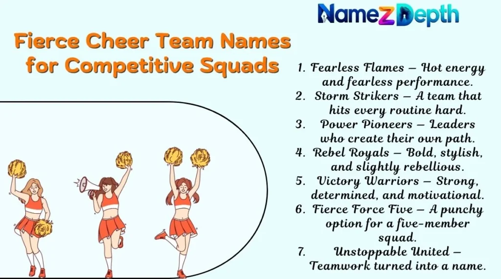 Fierce Cheer Team Names for Competitive Squads