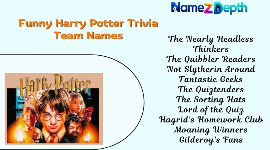 Funny Harry Potter Trivia Team Names