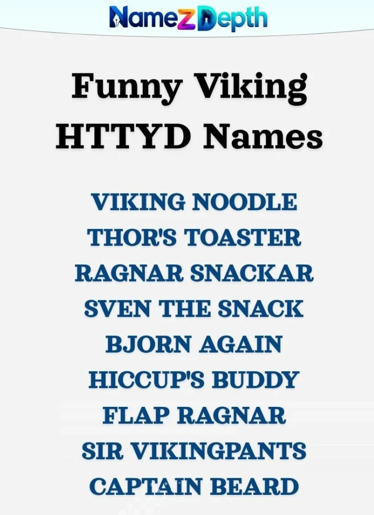 Funny Viking HTTYD Names