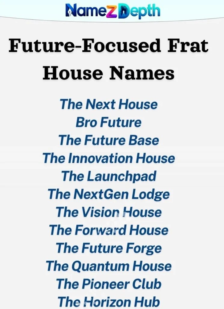 Future-Focused Frat House Names 🚀