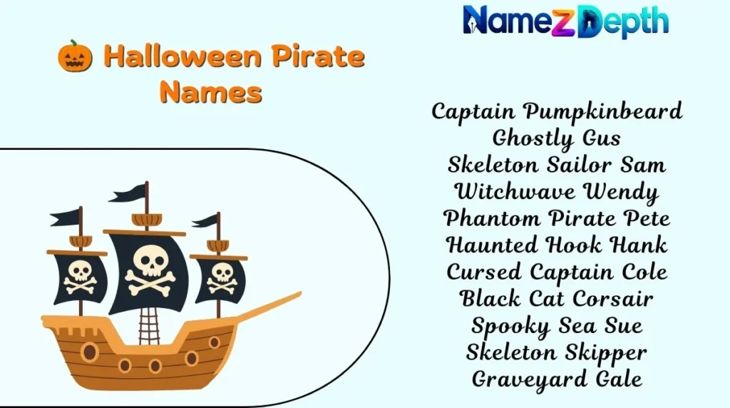 🎃 Halloween Pirate Names