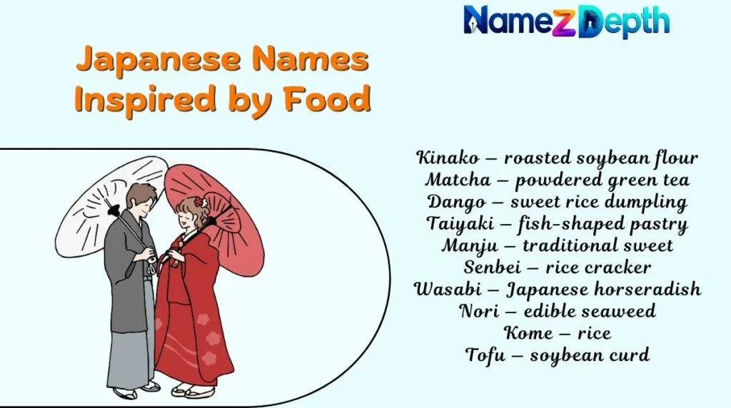 Japanese Names Inspired by Food