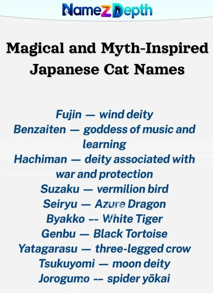 Magical and Myth-Inspired Japanese Cat Names