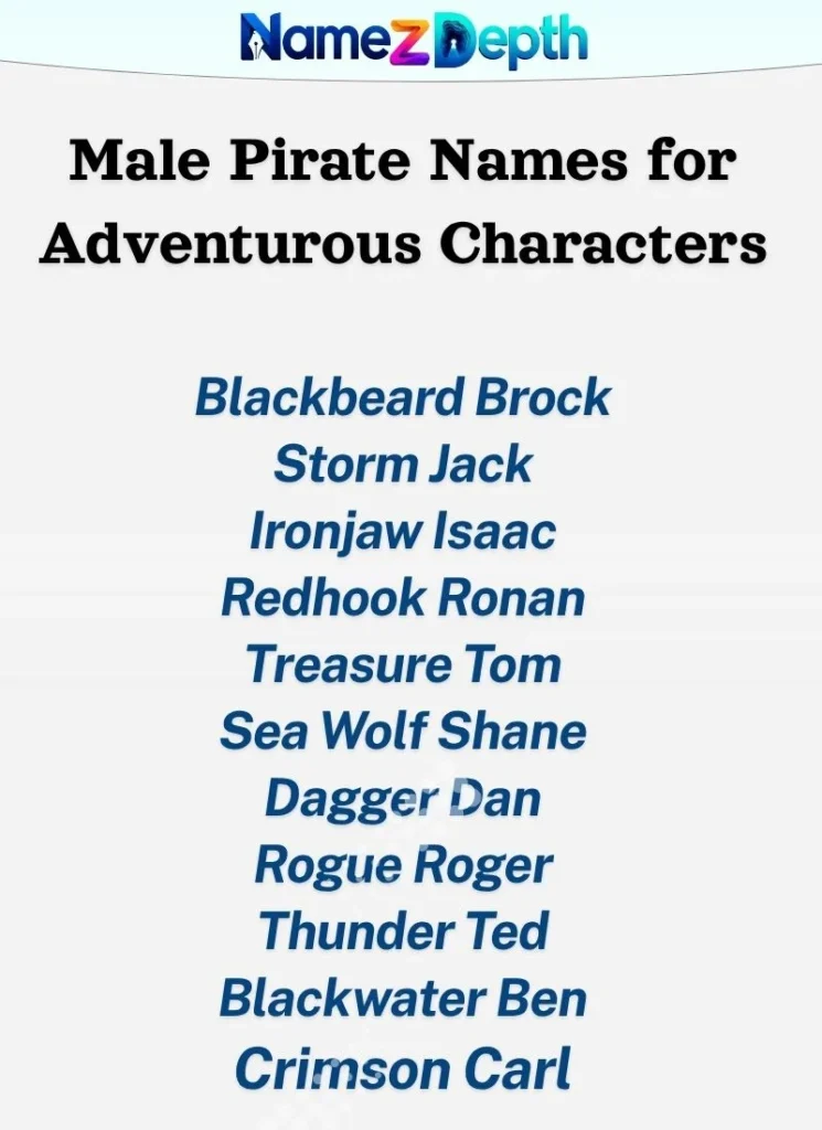 Male Pirate Names for Adventurous Characters
