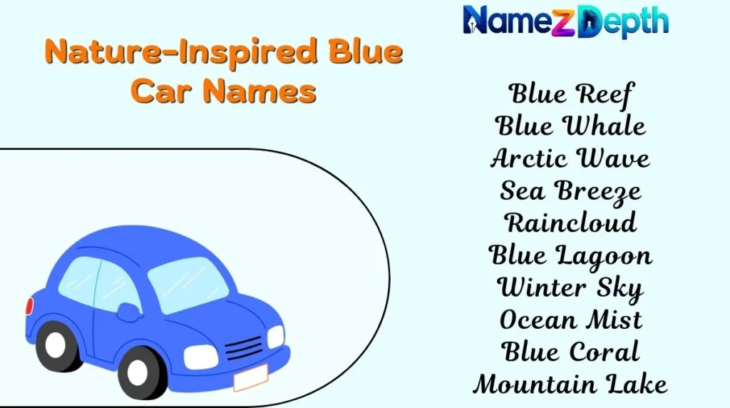 Nature-Inspired Blue Car Names