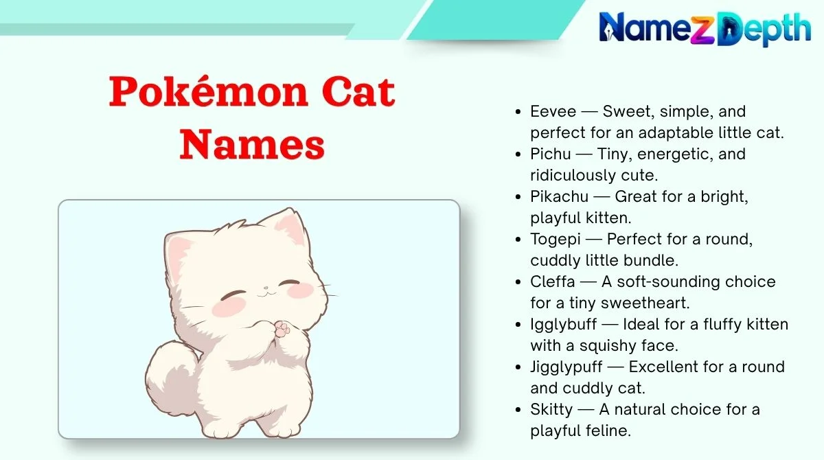 Pokémon Cat Names