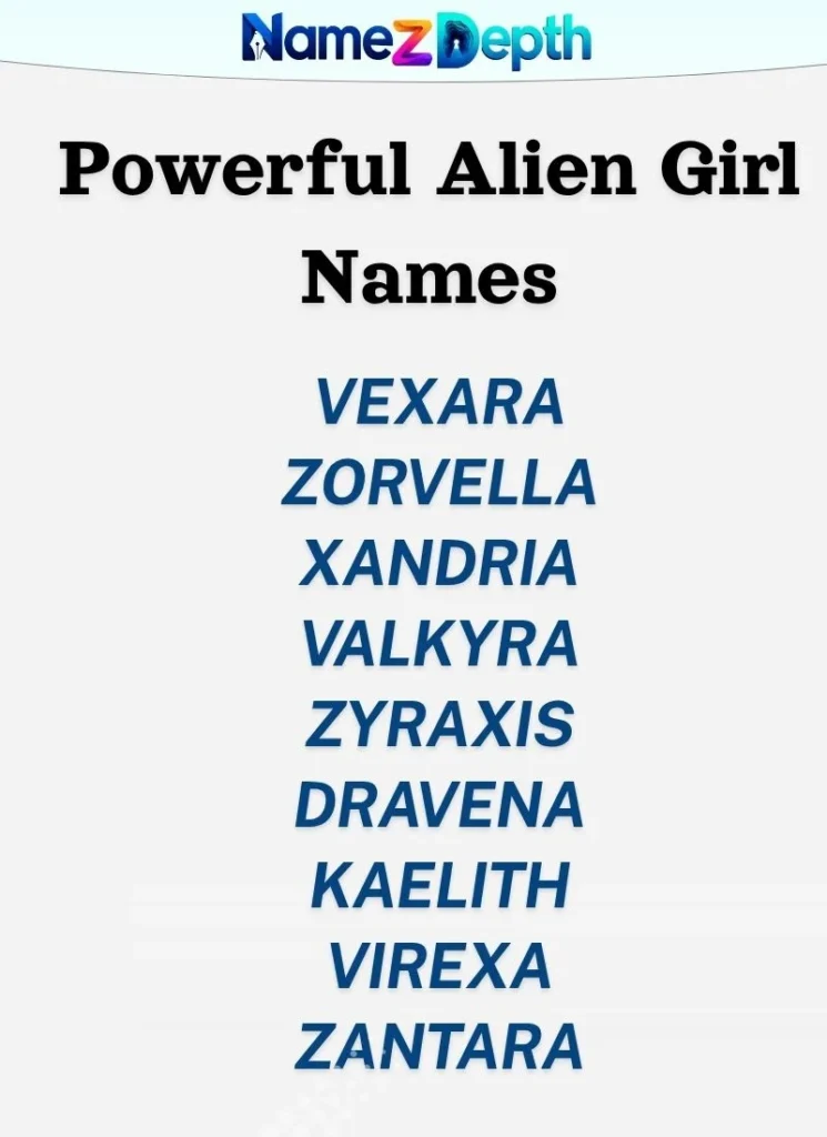 Powerful Alien Girl Names
