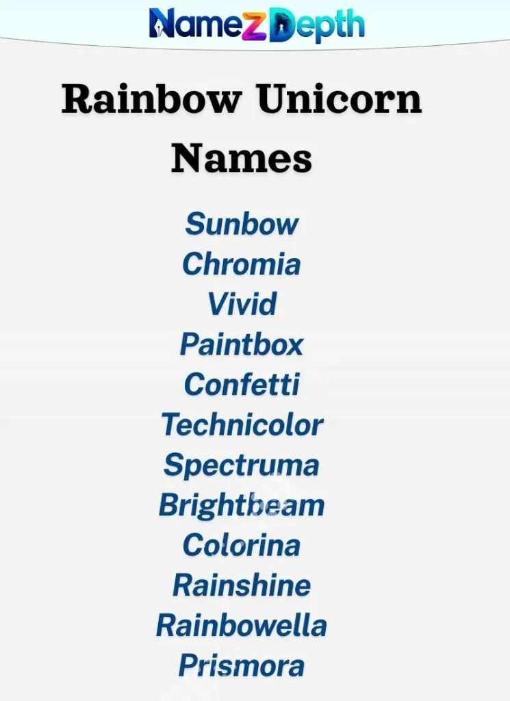 Rainbow Unicorn Names
