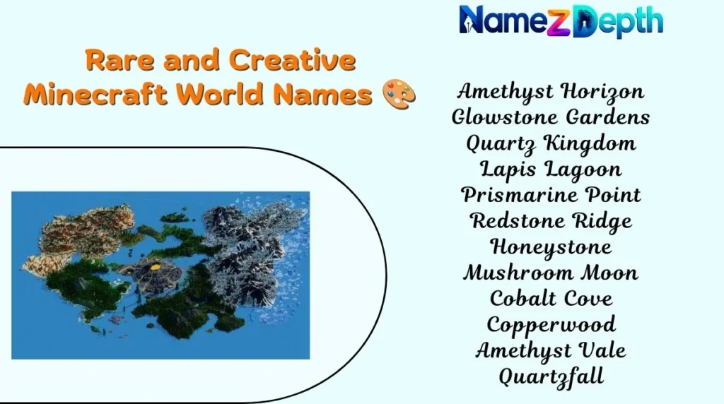 Rare and Creative Minecraft World Names 🎨