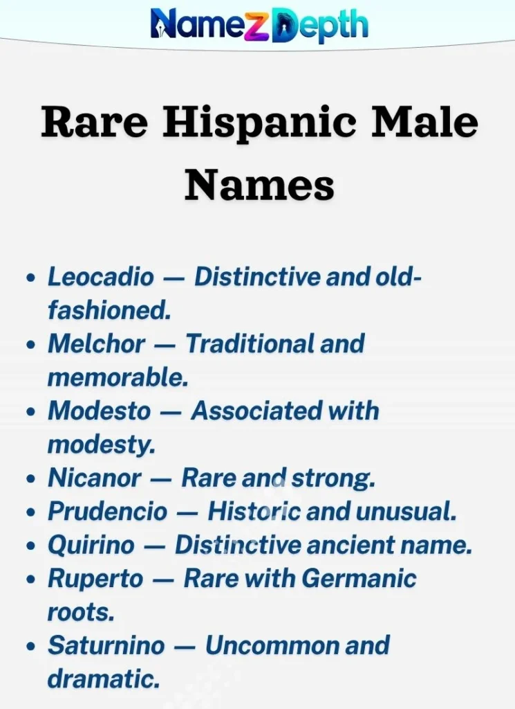 Rare Hispanic Male Names